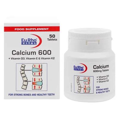 تصویر قرص کلسیم ۶۰۰ یوروویتال