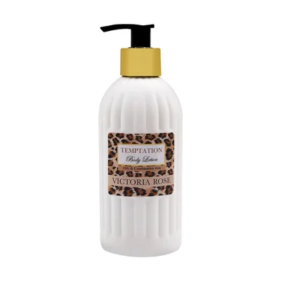 تصویر لوسیون بدن پوست چرب تمپتیشن ویکتوریا رز
