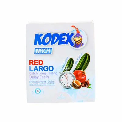 تصویر کاندوم تاخیری رد لارگو کدکس 3 عددی