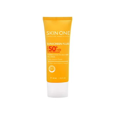 تصویر فلوئید ضد آفتاب پوست چرب SPF50 اسکین وان