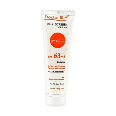 تصویر ضد آفتاب بی رنگ SPF63 دکتر ژیلا