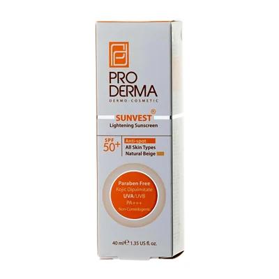 تصویر ضد آفتاب روشن کننده لک SPF50 سان وست پرودرما