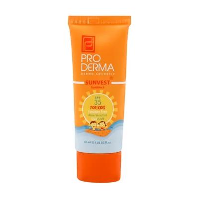 تصویر ضد آفتاب کودک SPF35 سان وست پرودرما